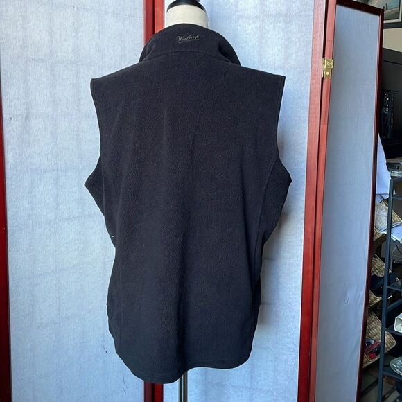 Woolrich Women’s Black Full Zip Fleece Vest W/Pockets & Logo (Size: XL) - Picture 4 of 13